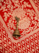 Red Jaal Katan Silk Handloom Banarasi Suit - Sacred Weaves