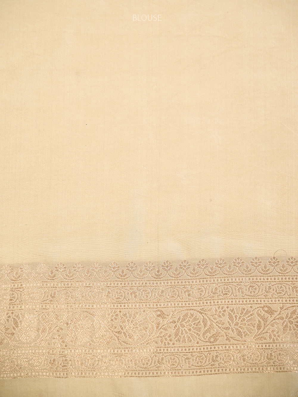 Beige Brocade Meenakari Silk Handloom Banarasi Saree - Sacred Weaves