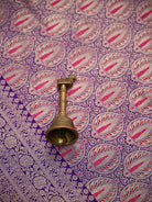 Purple Silk Brocade Meenakari Handloom Banarasi Saree - Sacred Weaves