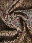 Black Meenakari Silk Zari Brocade Handloom Banarasi Saree - Sacred Weaves