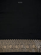 Black Meenakari Silk Zari Brocade Handloom Banarasi Saree - Sacred Weaves