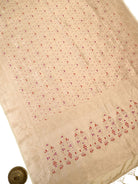 Beige Silk Brocade Meenakari Handloom Banarasi Saree - Sacred Weaves