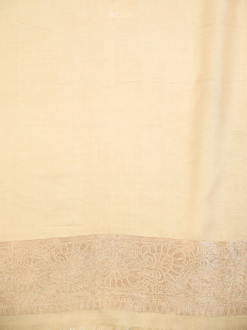 Beige Silk Brocade Meenakari Handloom Banarasi Saree - Sacred Weaves