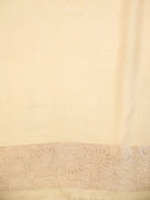 Beige Silk Brocade Meenakari Handloom Banarasi Saree - Sacred Weaves