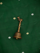 Bottle Green Booti Katan Silk Handloom Banarasi Suit - Sacred Weaves