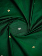 Bottle Green Booti Katan Silk Handloom Banarasi Suit - Sacred Weaves