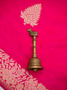 Pink Orange Booti Katan Silk Handloom Banarasi Suit - Sacred Weaves