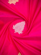 Pink Orange Booti Katan Silk Handloom Banarasi Suit - Sacred Weaves