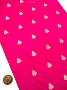 Pink Orange Booti Katan Silk Handloom Banarasi Suit - Sacred Weaves