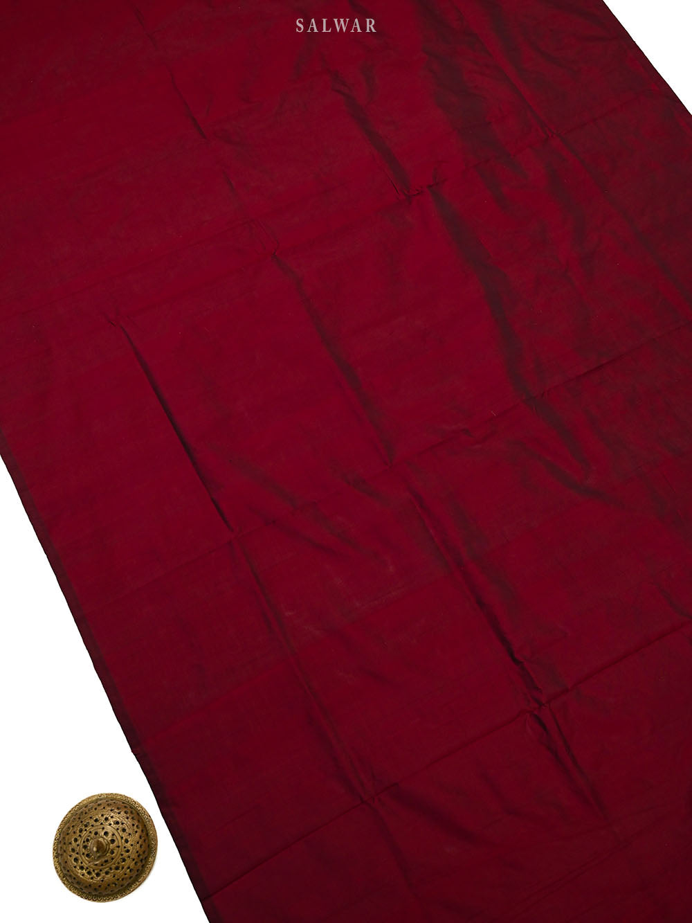 Dark Maroon Booti Katan Silk Handloom Banarasi Suit - Sacred Weaves