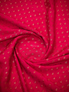 Dark Pink Booti Crepe Silk Handloom Banarasi Saree - Sacred Weaves
