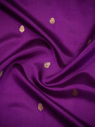 Purple Zari Booti Pure Silk Handloom Banarasi Saree - Sacred Weaves