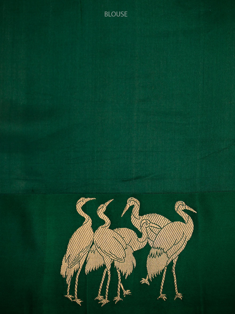Bottle Green Zari Booti Pure Silk Handloom Banarasi Saree - Sacred Weaves