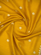 Yellow Booti Moonga Tussar Silk Handloom Banarasi Saree - Sacred Weaves
