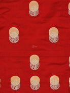 Red Sona Roopa Booti Satin Silk Handloom Banarasi Suit - Sacred Weaves
