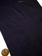 Dark Blue Black Sona Roopa Booti Satin Silk Handloom Banarasi Suit - Sacred Weaves