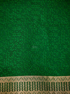 Bottle Green Satin Tanchoi Silk Handloom Banarasi Suit - Sacred Weaves
