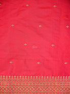 Dark Pink Plain Katan Silk Handloom Banarasi Suit - Sacred Weaves