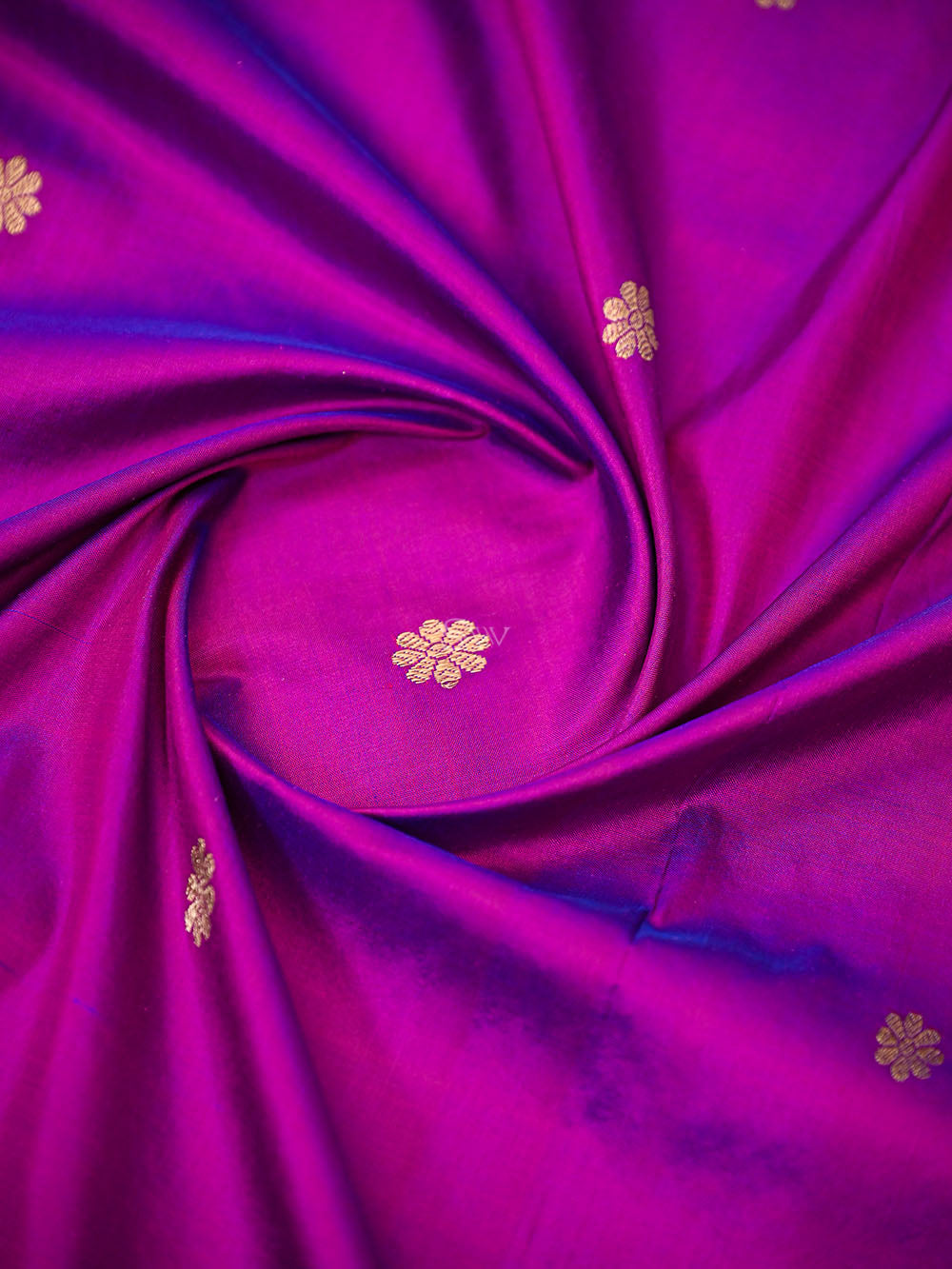 Magenta Plain Katan Silk Handloom Banarasi Suit - Sacred Weaves