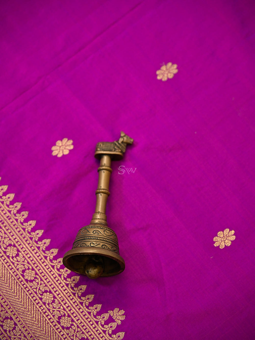 Magenta Plain Katan Silk Handloom Banarasi Suit - Sacred Weaves