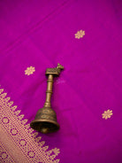 Magenta Plain Katan Silk Handloom Banarasi Suit - Sacred Weaves