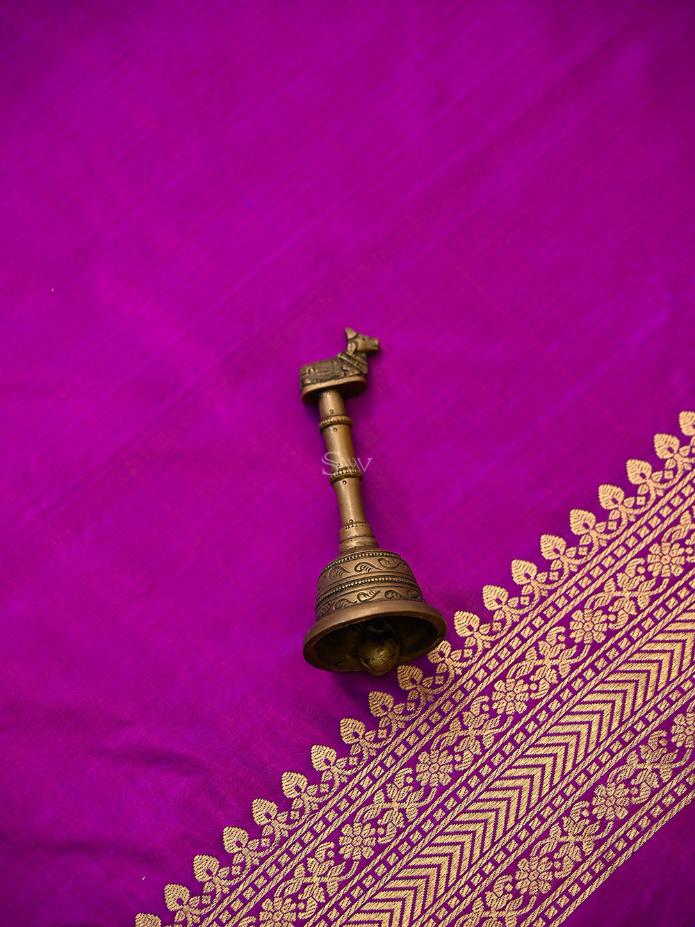Magenta Plain Katan Silk Handloom Banarasi Suit - Sacred Weaves