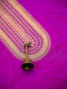 Magenta Plain Katan Silk Handloom Banarasi Suit - Sacred Weaves