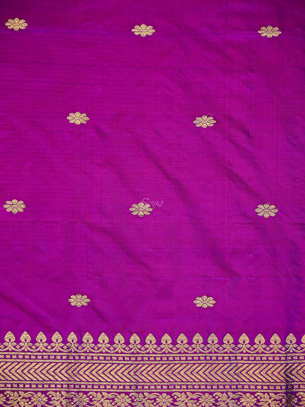 Magenta Plain Katan Silk Handloom Banarasi Suit - Sacred Weaves