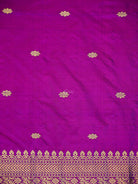 Magenta Plain Katan Silk Handloom Banarasi Suit - Sacred Weaves