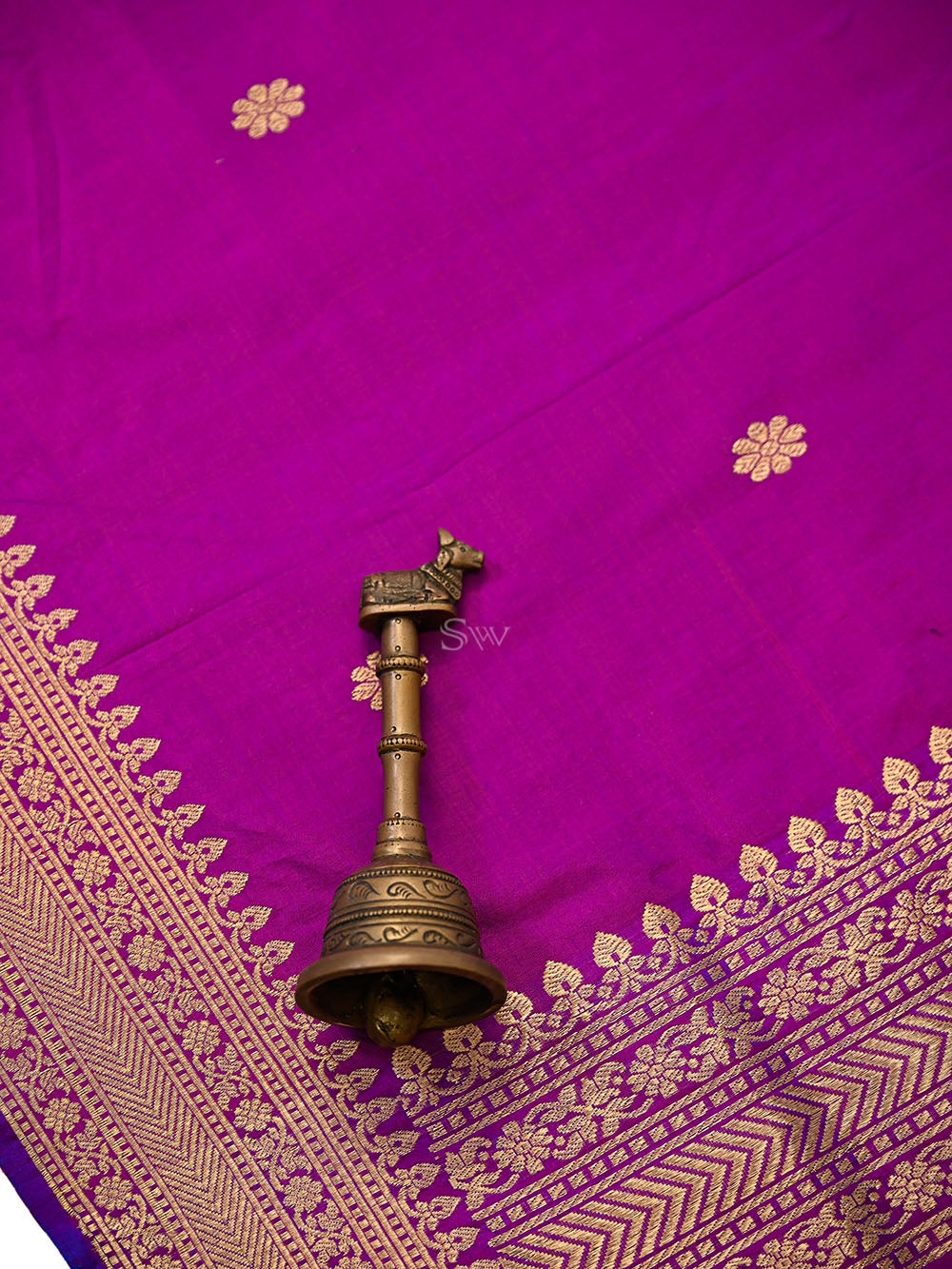 Magenta Plain Katan Silk Handloom Banarasi Suit - Sacred Weaves