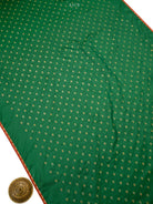 Bottle Green Meenakari Booti Katan Silk Handloom Banarasi Suit - Sacred Weaves