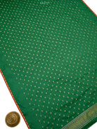 Bottle Green Meenakari Booti Katan Silk Handloom Banarasi Suit - Sacred Weaves