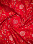 Red Meenakari Booti Katan Silk Handloom Banarasi Suit - Sacred Weaves