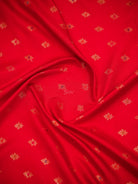 Red Meenakari Booti Katan Silk Handloom Banarasi Suit - Sacred Weaves
