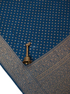 Midnight Blue Zari Booti Crepe Silk Handloom Banarasi Saree - Sacred Weaves