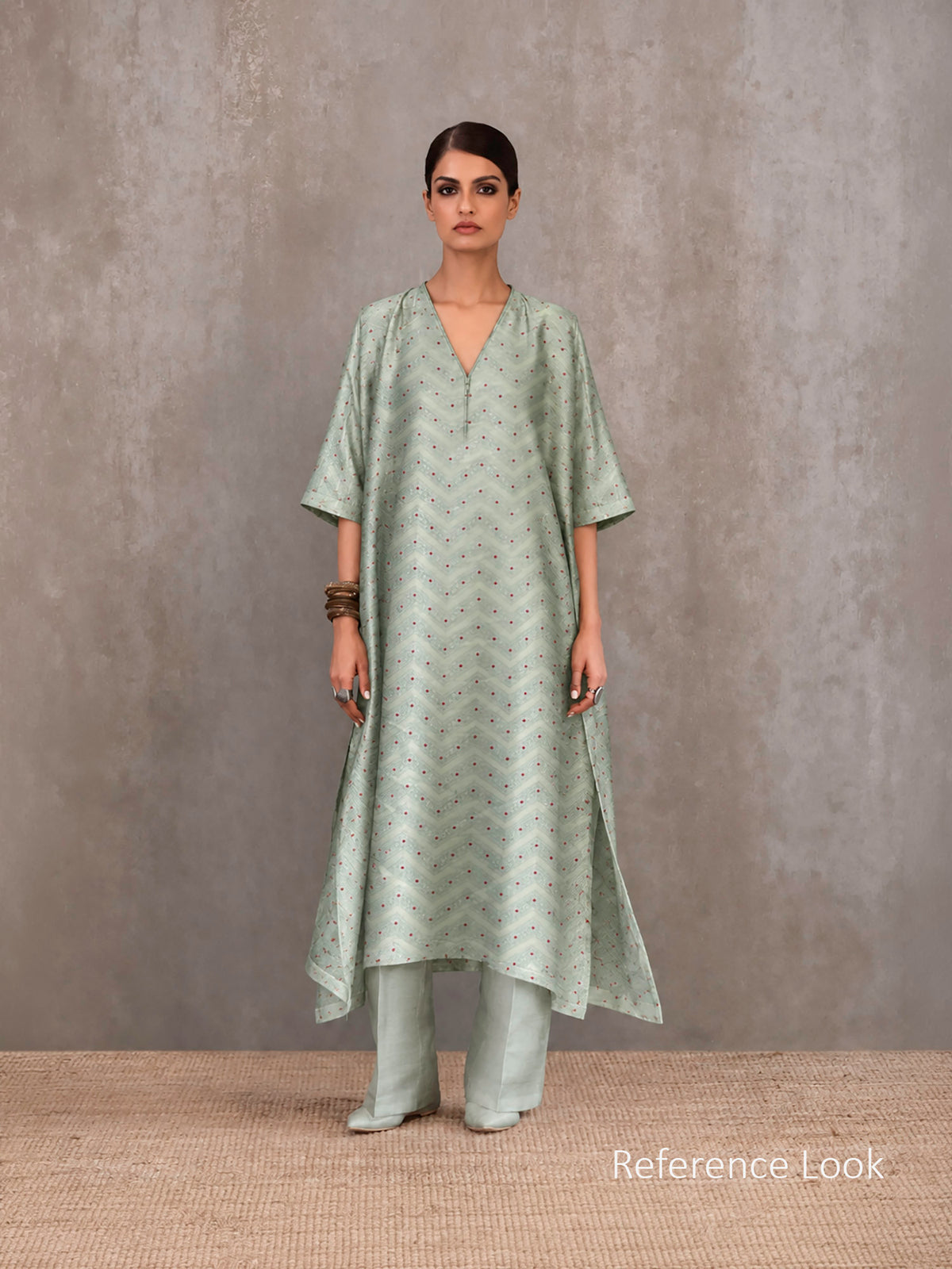 Sea Green Meenakari Booti Tissue Silk Handloom Banarasi Suit - Sacred Weaves