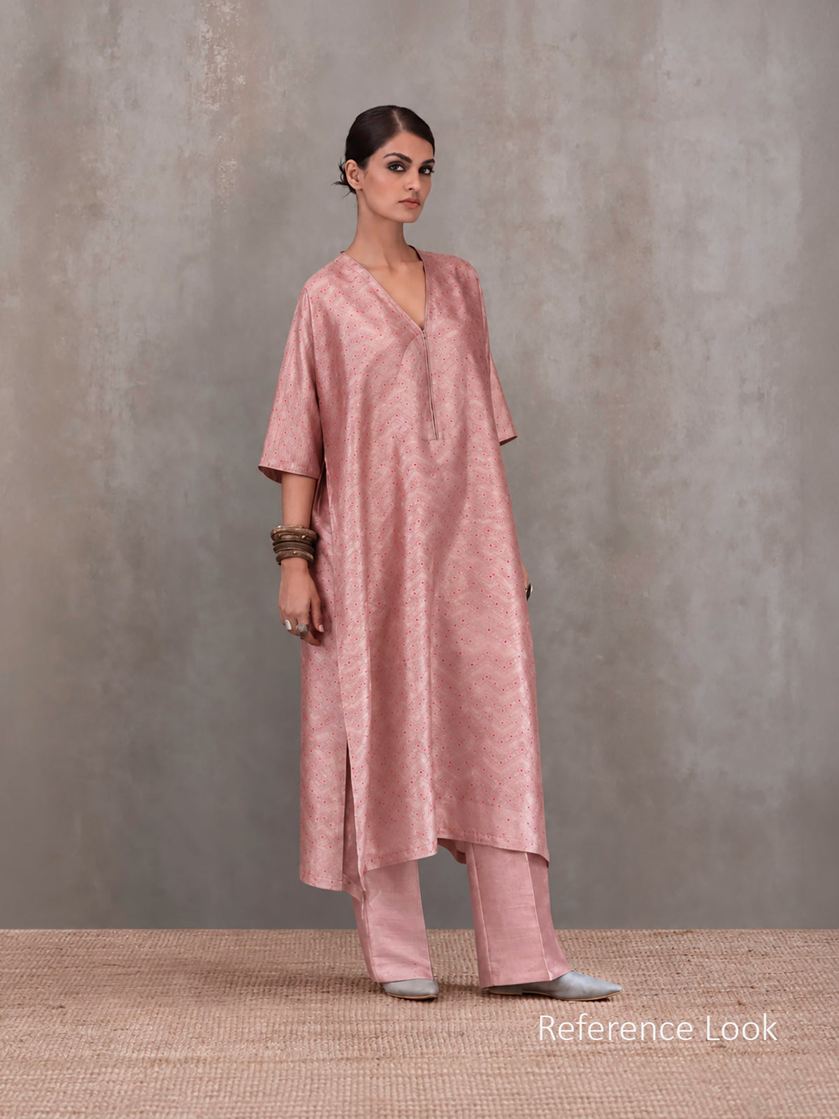 Pastel Pink Meenakari Booti Tissue Silk Handloom Banarasi Suit - Sacred Weaves