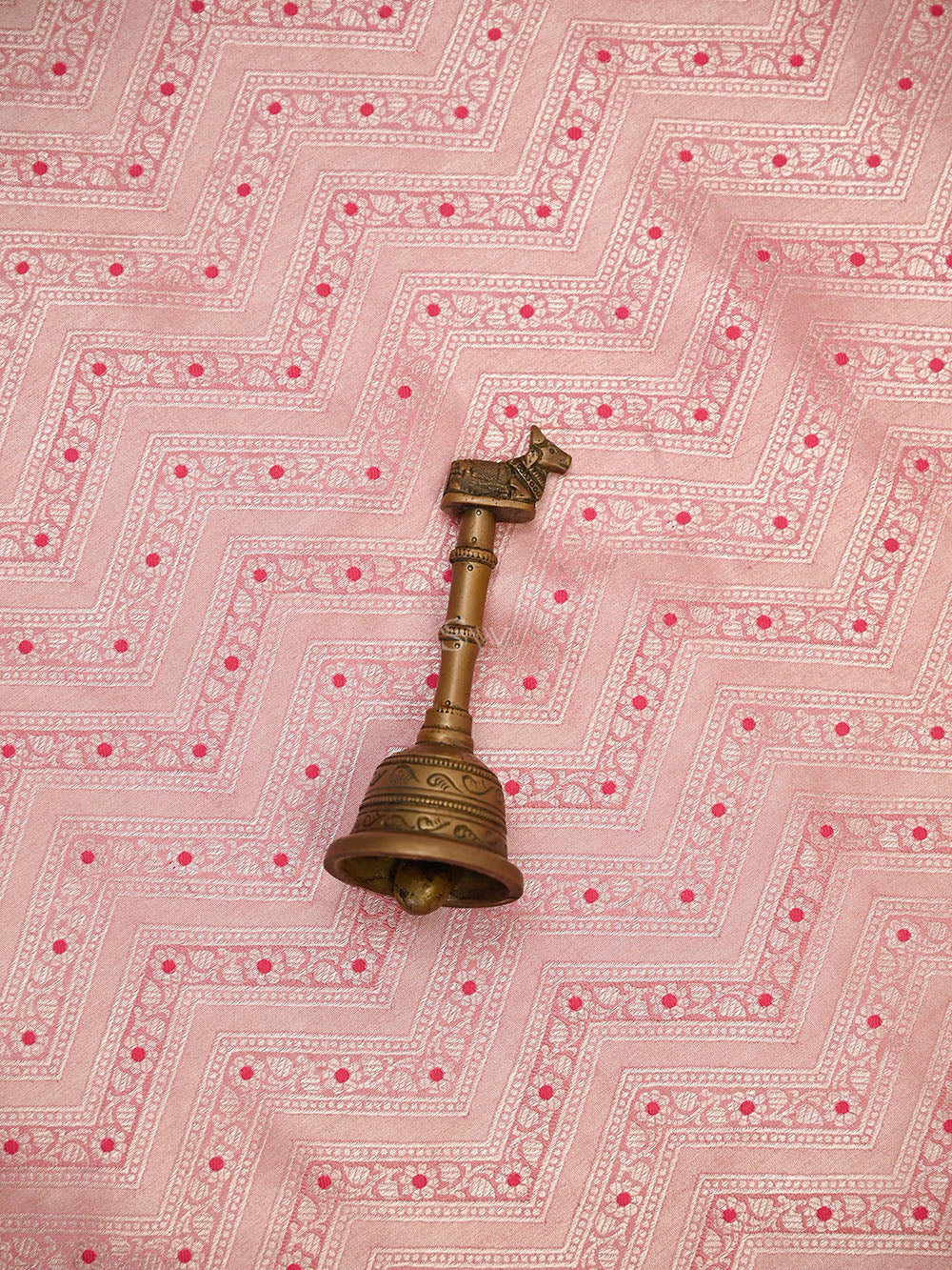 Pastel Pink Meenakari Booti Tissue Silk Handloom Banarasi Suit - Sacred Weaves