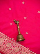 Pink Orange Meenakari Booti Katan Silk Handloom Banarasi Suit - Sacred Weaves