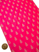 Pink Orange Meenakari Booti Katan Silk Handloom Banarasi Suit - Sacred Weaves
