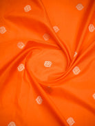 Orange Booti Katan Silk Handloom Banarasi Suit - Sacred Weaves