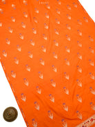 Orange Booti Katan Silk Handloom Banarasi Suit - Sacred Weaves