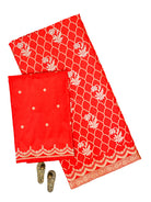Red Sona Roopa Jaal Katan Silk Handloom Banarasi Suit - Sacred Weaves