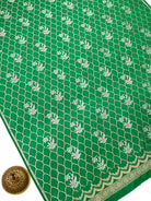 Green Sona Roopa Jaal Katan Silk Handloom Banarasi Suit - Sacred Weaves