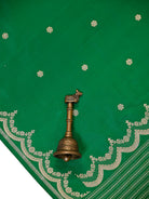 Green Sona Roopa Jaal Katan Silk Handloom Banarasi Suit - Sacred Weaves