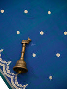 Blue Green Sona Roopa Jaal Katan Silk Handloom Banarasi Suit - Sacred Weaves