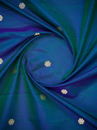 Blue Green Sona Roopa Jaal Katan Silk Handloom Banarasi Suit - Sacred Weaves