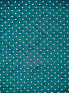 Blue Green Sona Roopa Jaal Katan Silk Handloom Banarasi Suit - Sacred Weaves