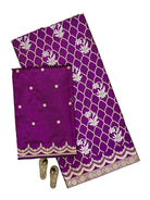 Purple Sona Roopa Jaal Katan Silk Handloom Banarasi Suit - Sacred Weaves