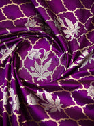 Purple Sona Roopa Jaal Katan Silk Handloom Banarasi Suit - Sacred Weaves